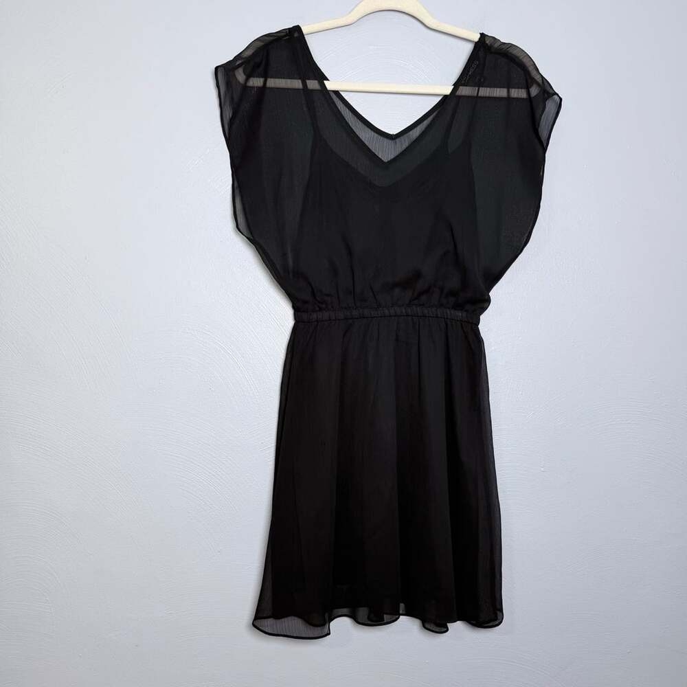 Express Black Sheer Overlay Dress Size XS cocktail dress